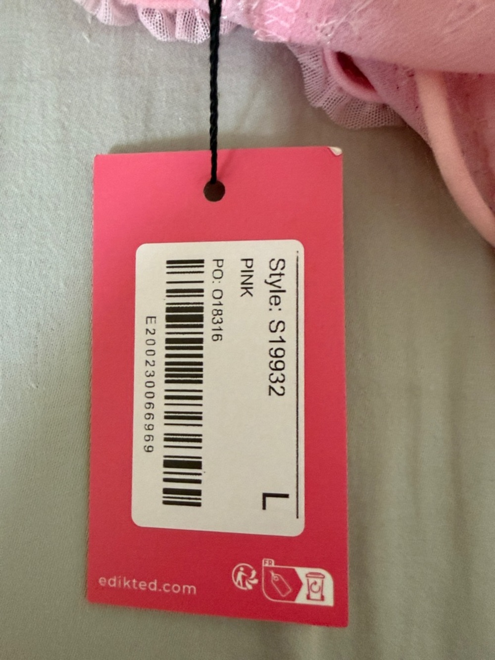 Edikted Romey Beaded Chiffon Mini Dress NWT SZ LARGE Festival Party Wedding Hot - Picture 15 of 15